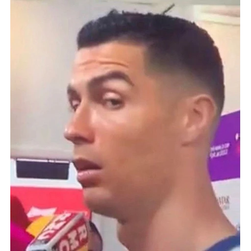 Figurinha: Cristiano Ronaldo confuso