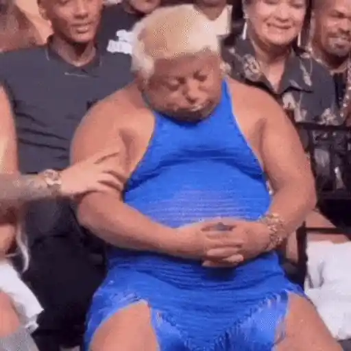 Figurinha: Homem comemora com as mãos