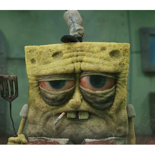 Figurinha: Bob Esponja Cansado