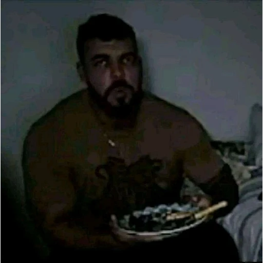 Sticker: Man eating in the dark