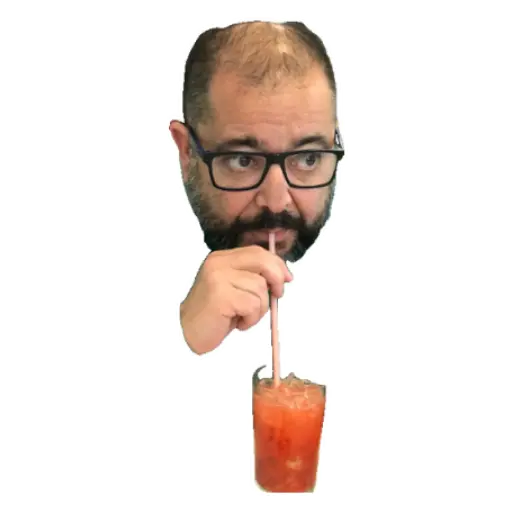Sticker: Mauro Nakada drinking