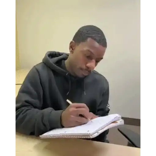 Figurinha: Estudante Preocupado