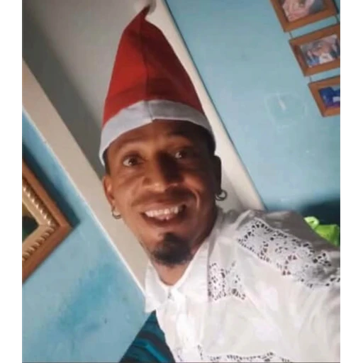 Sticker: Guy with Christmas hat