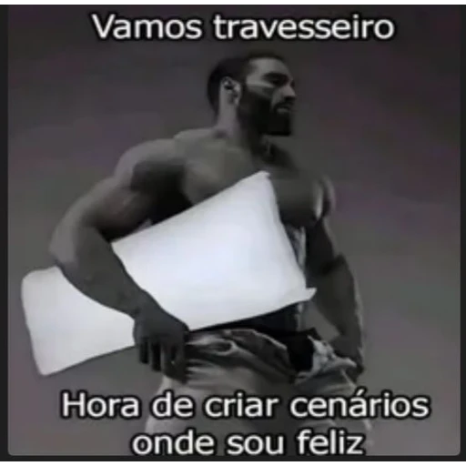 Figurinha: Vamos travesseiro
