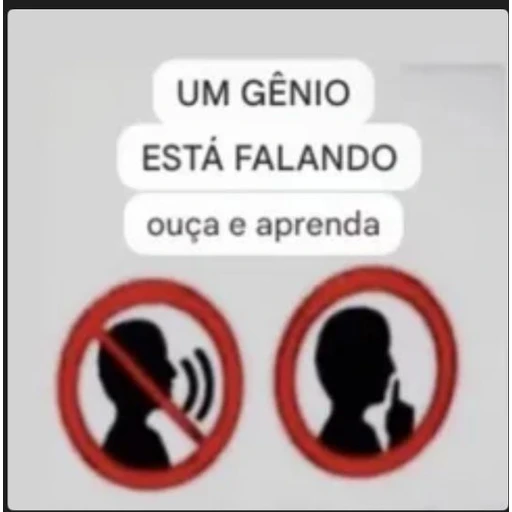Figurinha: Um gênio está falando