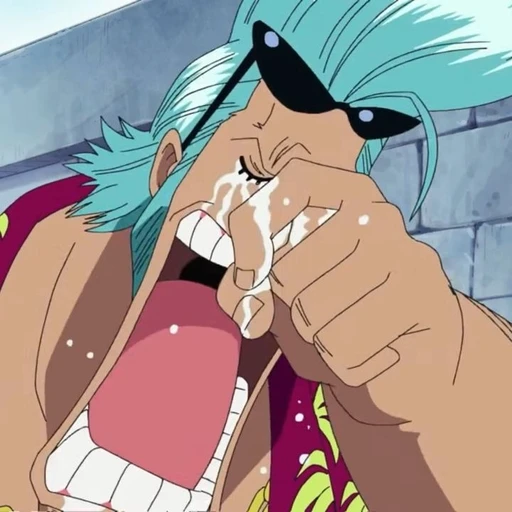 Figurinha: Franky chorando muito