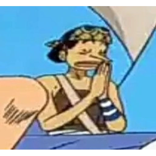Figurinha: Usopp rezando