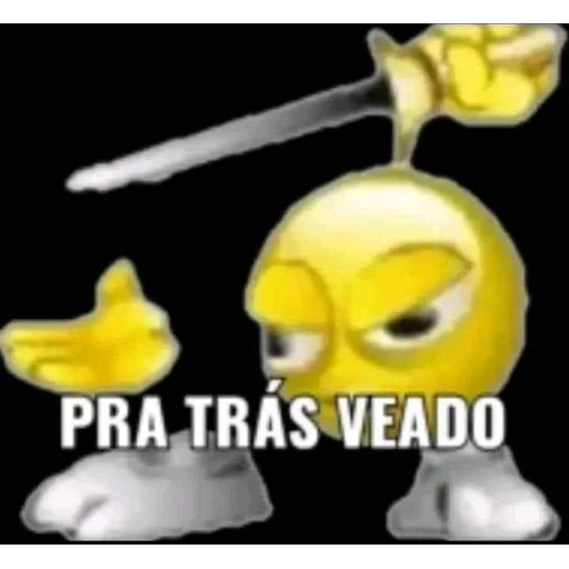Figurinha: Pra trás veado
