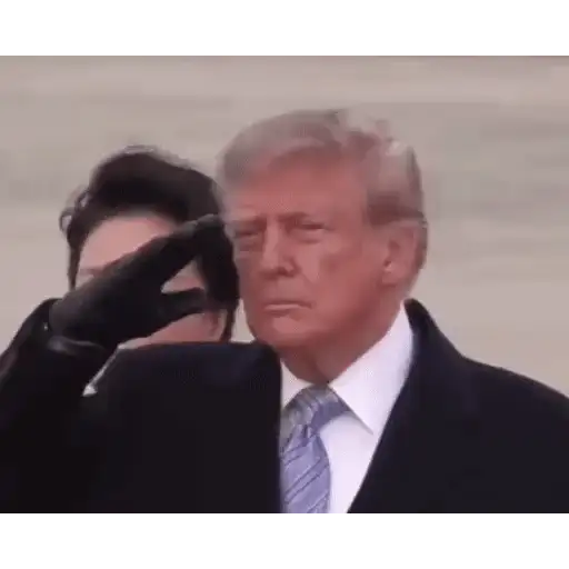 Figurinha: Donald Trump cumprimentando