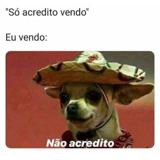 Figurinha: Só acredito vendo