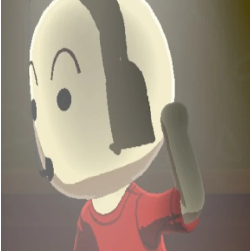 Figurinha: Personagem 3D com fones de ouvido