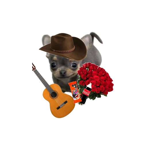 Figurinha: Cachorrinho romântico