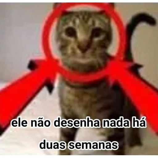 Figurinha: Ele não desenha nada