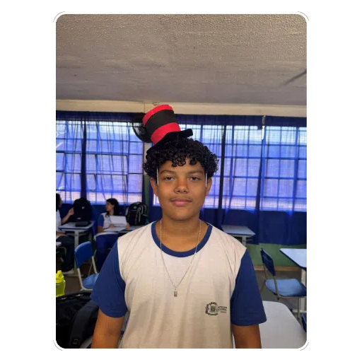 Sticker: Student with top hat
