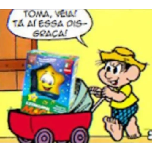 Figurinha: Turma da Mônica - Criança entrega presen