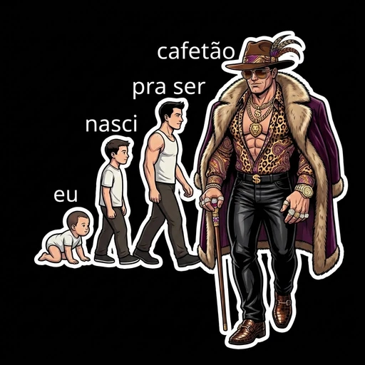 Figurinha: Eu nasci pra ser cafetão