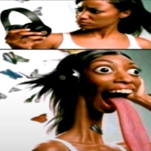 Figurinha: Meme da língua para fora
