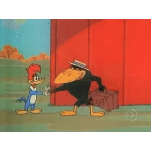Figurinha: Pica-Pau comprimentando