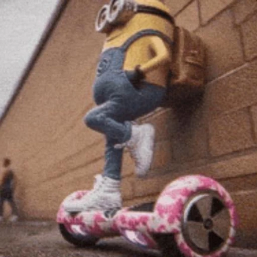 Sticker: Minion en hoverboard