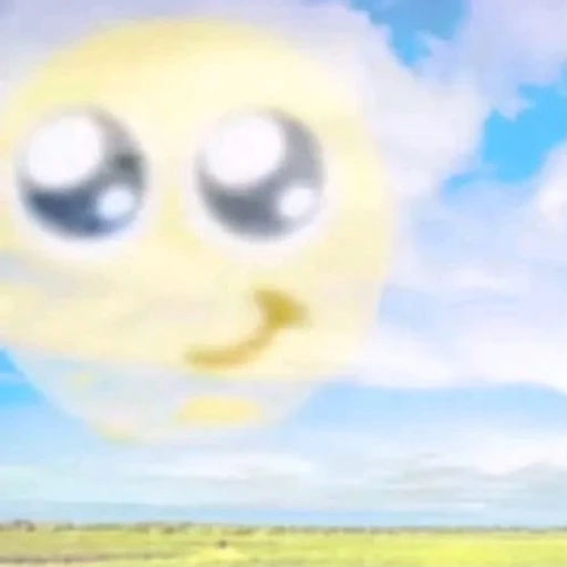 Figurinha: Emoji fofo no céu