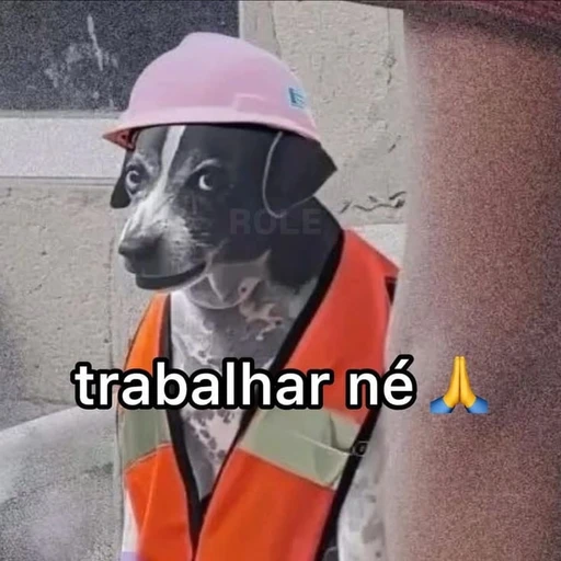 Figurinha: Trabalhar né