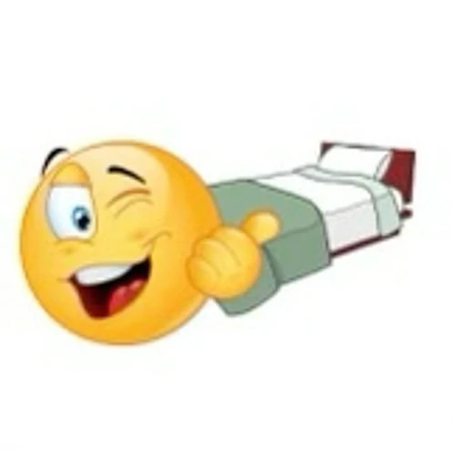 Figurinha: Emoji na cama