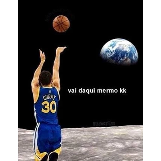 Figurinha: Stephen Curry arremessa da lua