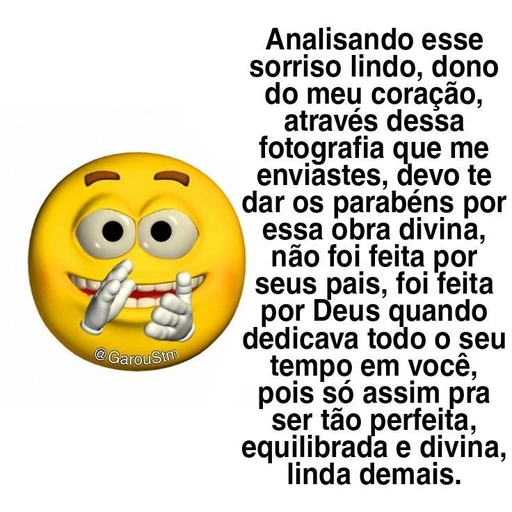 Figurinha: Elogio ao sorriso