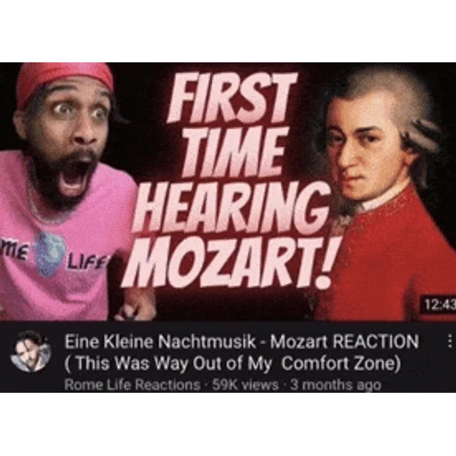 Figurinha: Reação ao Mozart