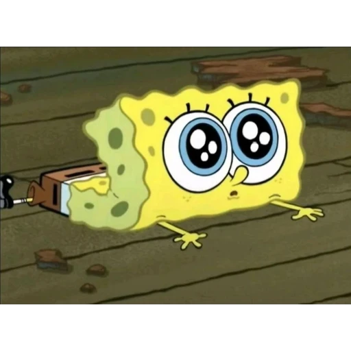 Sticker: Bob Esponja con ojos grandes
