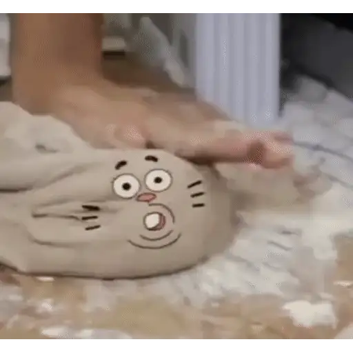 Figurinha: Gumball sendo amassado