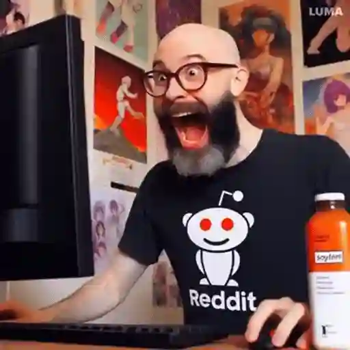 Figurinha: Usuário Reddit animado