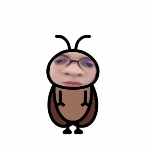 Figurinha: Barata meme com rosto