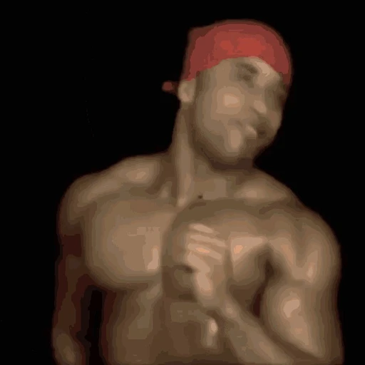 Figurinha: Homem com bandana vermelha