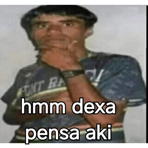 Figurinha: Hmm dexa pensa aki