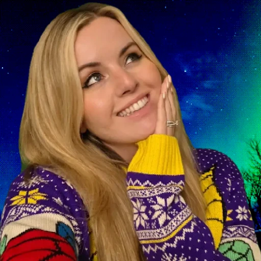 Figurinha: Moletom de Natal com Aurora Boreal
