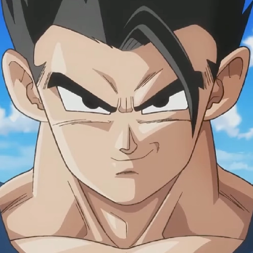 Figurinha: Gohan com sorriso confiante
