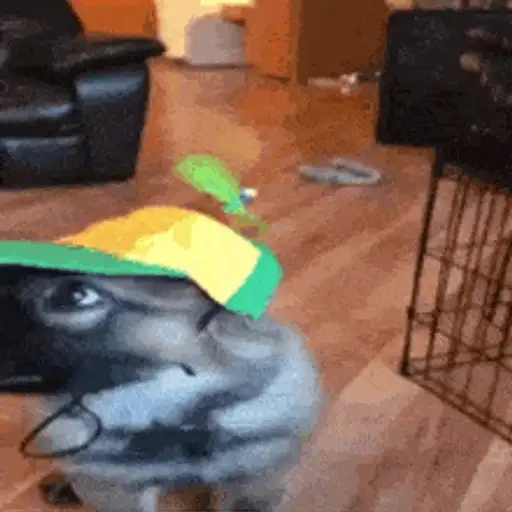 Figurinha: Cachorro com Hélice na Cabeça