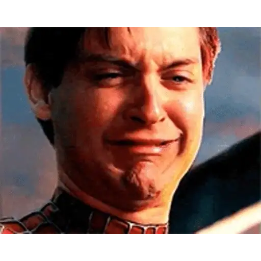 Figurinha: Homem-Aranha chorando