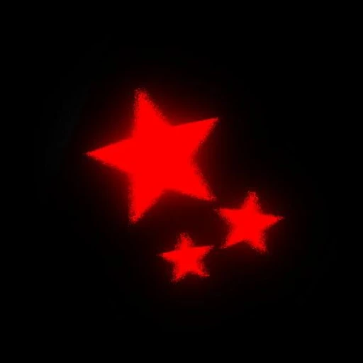 Figurinha: Estrelas vermelhas neon