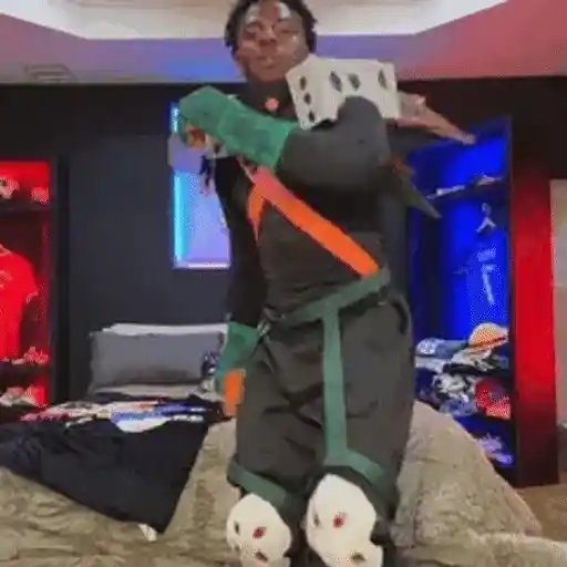Figurinha: IShowSpeed Cosplay de Deku