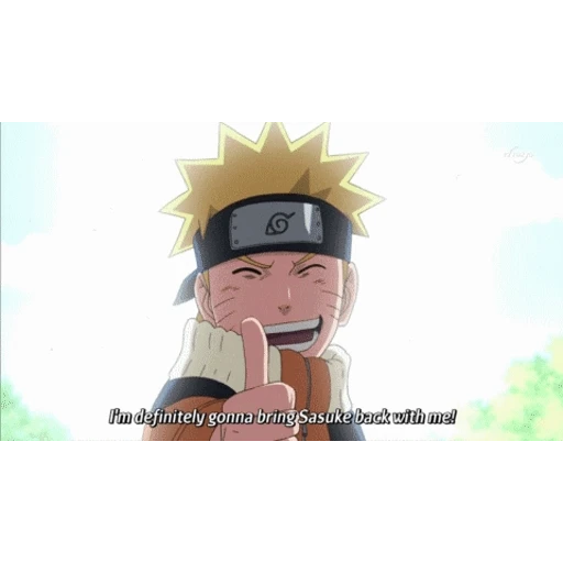 Figurinha: Naruto com o dedo para cima