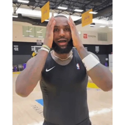 Figurinha: LeBron James reagindo