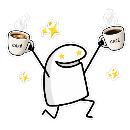 Figurinha: Flork com Café