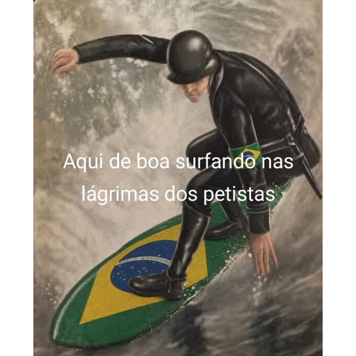Figurinha: Surfando nas lágrimas dos petistas