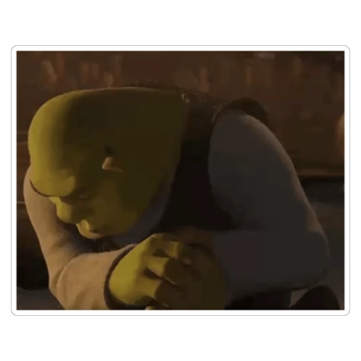 Figurinha: Shrek triste