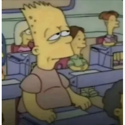 Sticker: Bored Bart Simpson