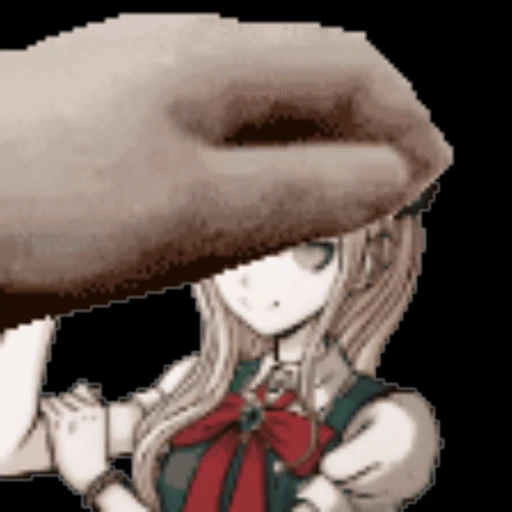 Figurinha: Sonia Nevermind fazendo carinho