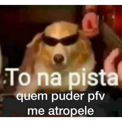 Sticker: Perro con gafas: "Atrópellate"