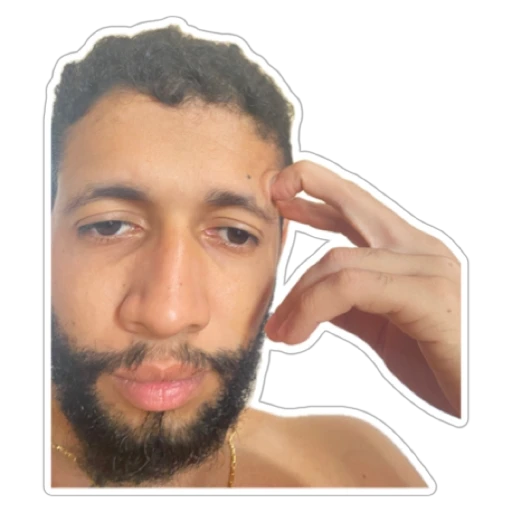 Sticker: Thinking man